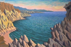 View-above-Red-Beach-Near-Matala-36x48-Oil-on-Canvas