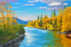 Bend-on-the-Conejos-River-2020-Oil-on-Linen-30x48